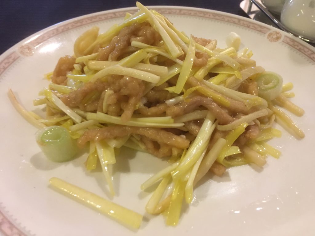 黄ニラと豚肉の炒め 赤坂 四川飯店 