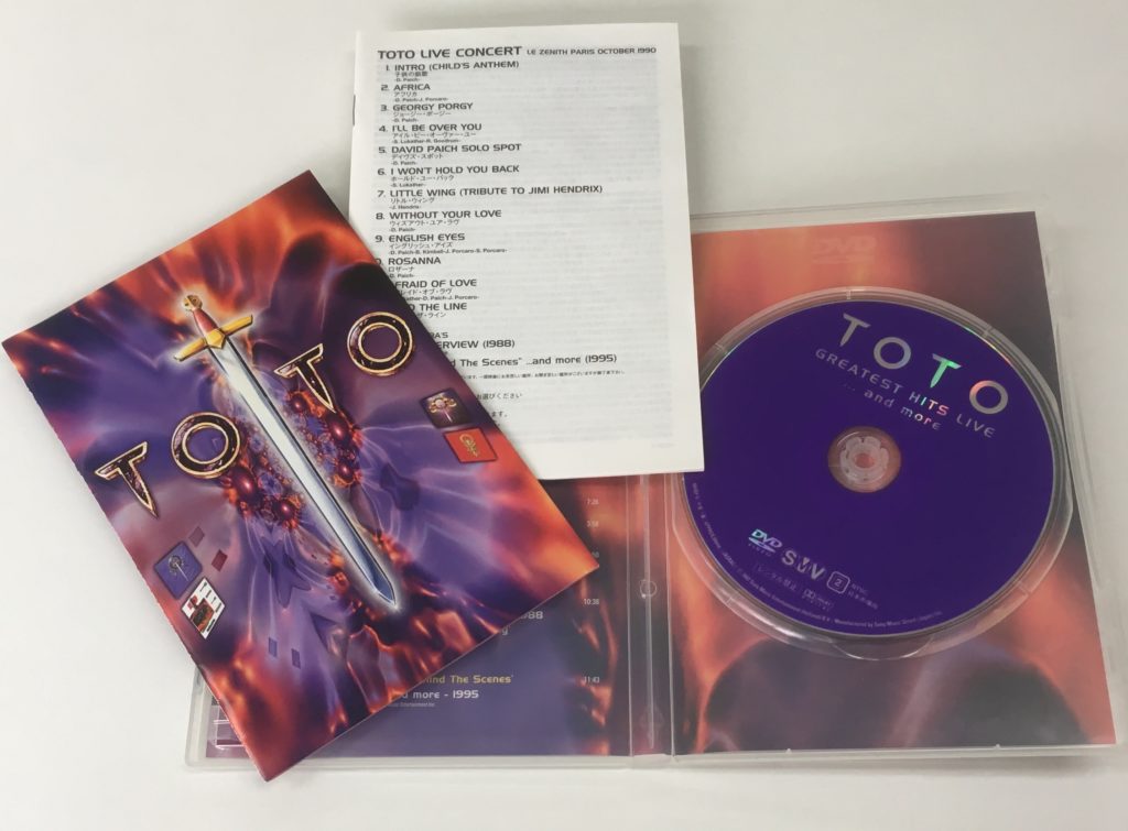 TOTO グレイテスト・ヒッツ・ライブ 90年パリ名曲満載のライブ